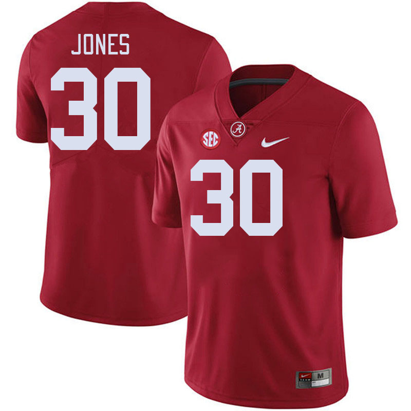 Men #30 Cayden Jones Alabama Crimson Tide College Football Jerseys Stitched-Crimson